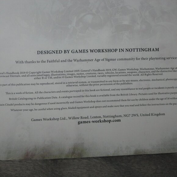 Warhammer Softcover Book 40,000 40K Age of Sigmar General's Handbook 2019 2409A6 - Picture 4 of 8